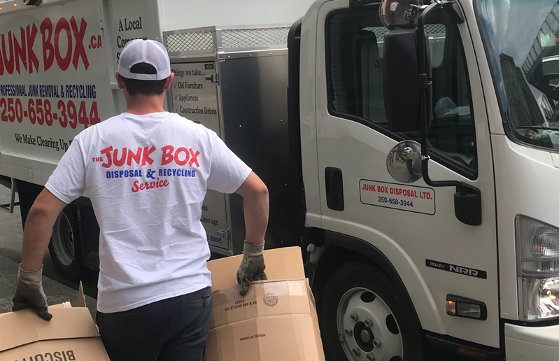 Hauling boxes to the JB Truck