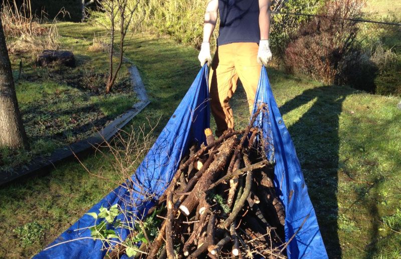 hauling yard waste