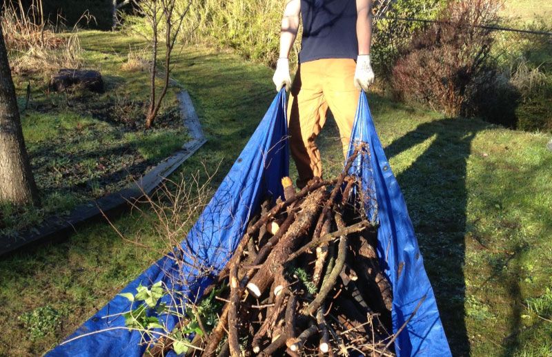 hauling yard waste