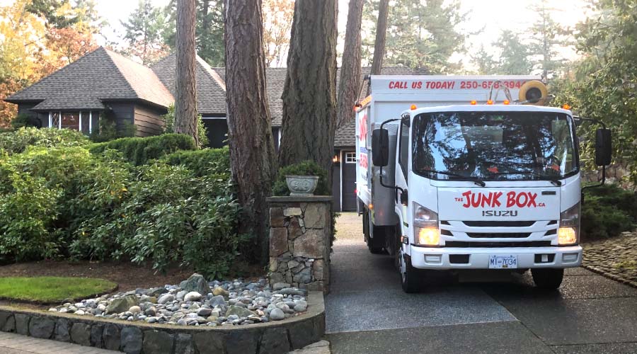 Front of the truck in customer driveway