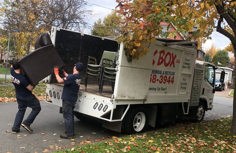 Loading chairs into the truck