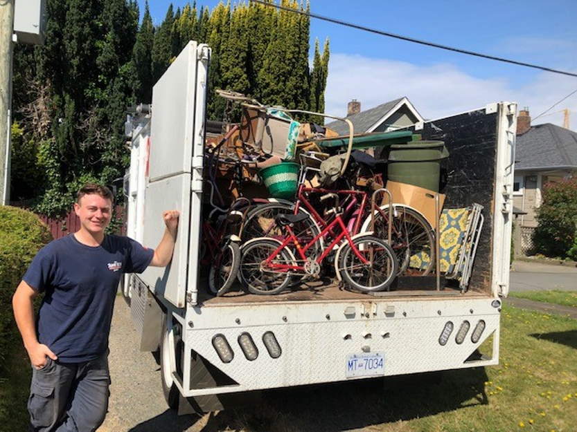 employee truck full of junk 