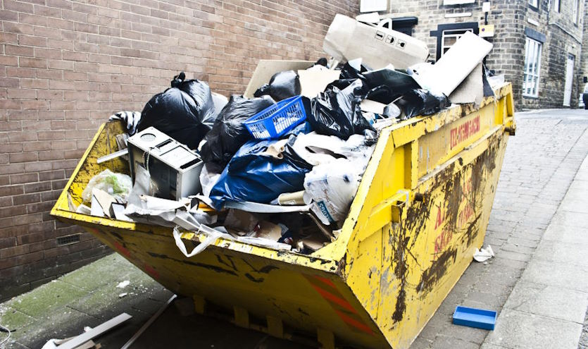 overflowing container with garbage