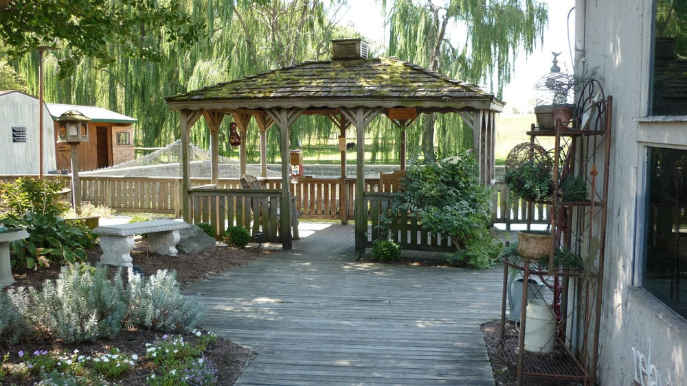 clean outdoor space in yard