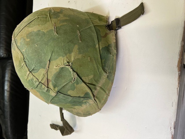 camo war helmet