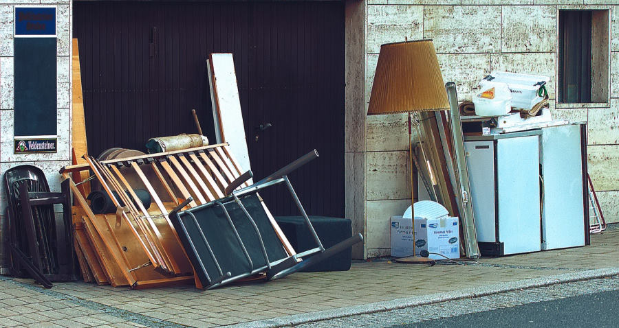 pile of old furniture 