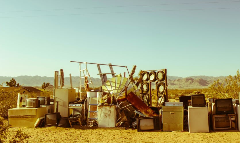 pile of junk outside