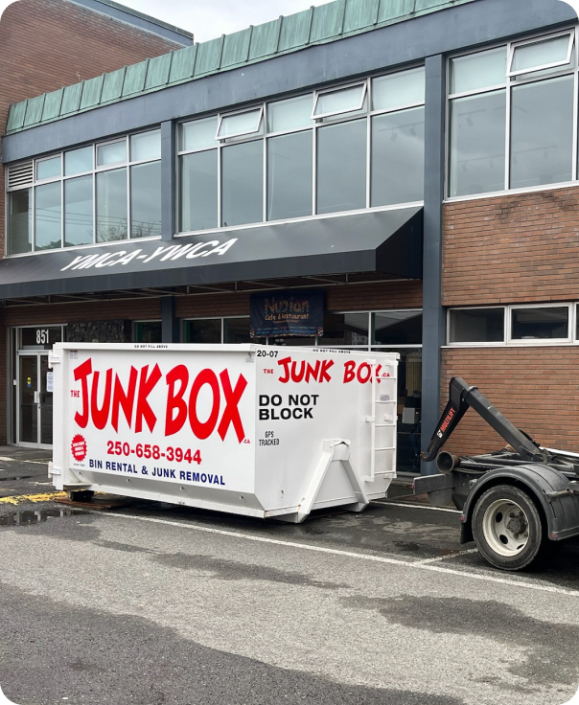 Junk bin next to YMCA